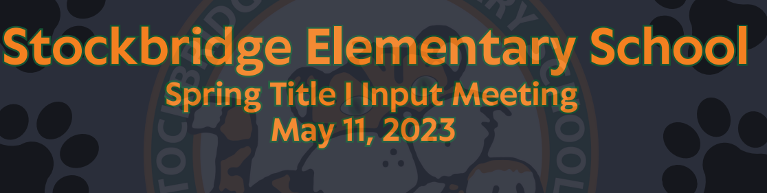  Spring Title 1 Input Meeting